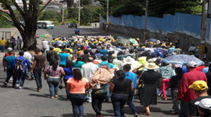 Los defensores del medio ambiente recorrieron  las calles del centro de Tegucigalpa.